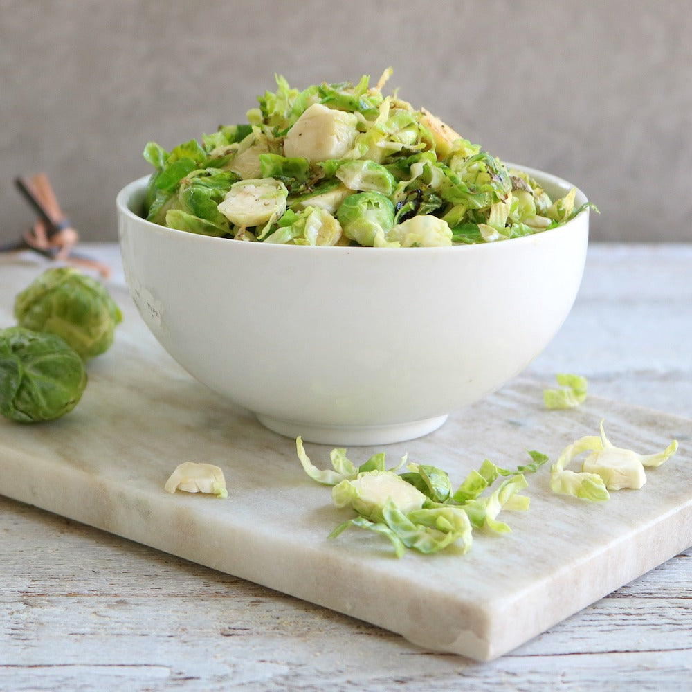 Pan Fried Brussels Sprouts and Shallots